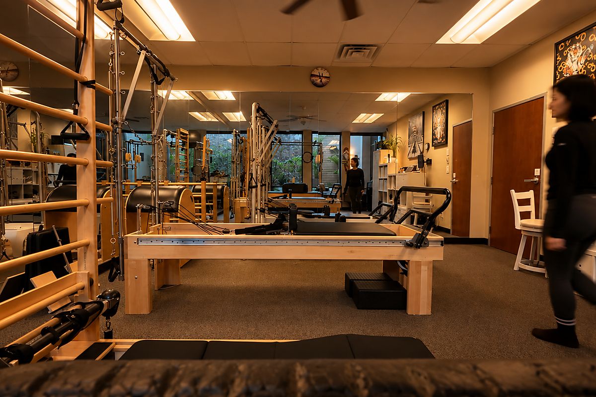Inside the private reformer Pilates studio in Pacific Beach