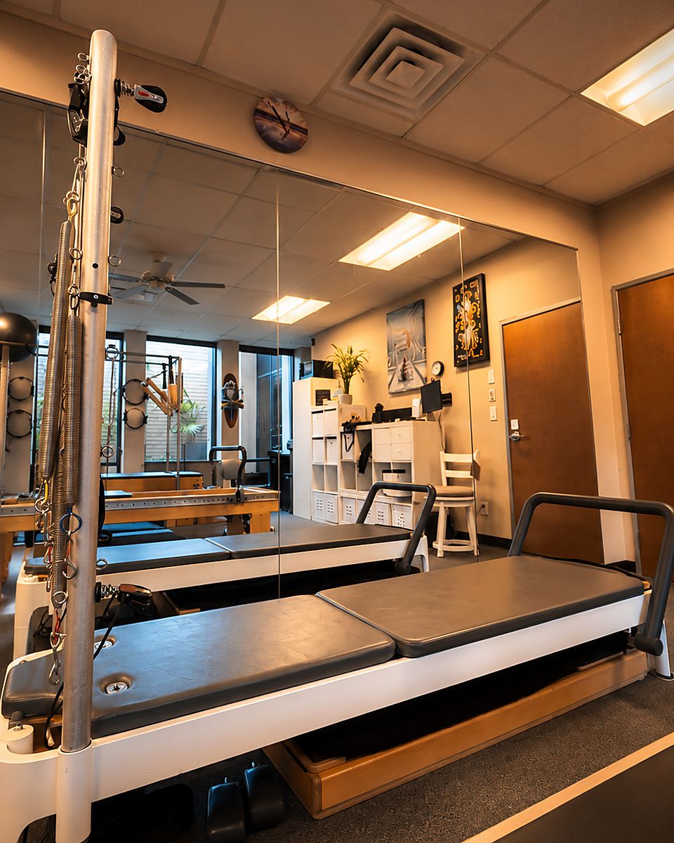 Reformer in Kiki's private Pacific Beach Pilates studio